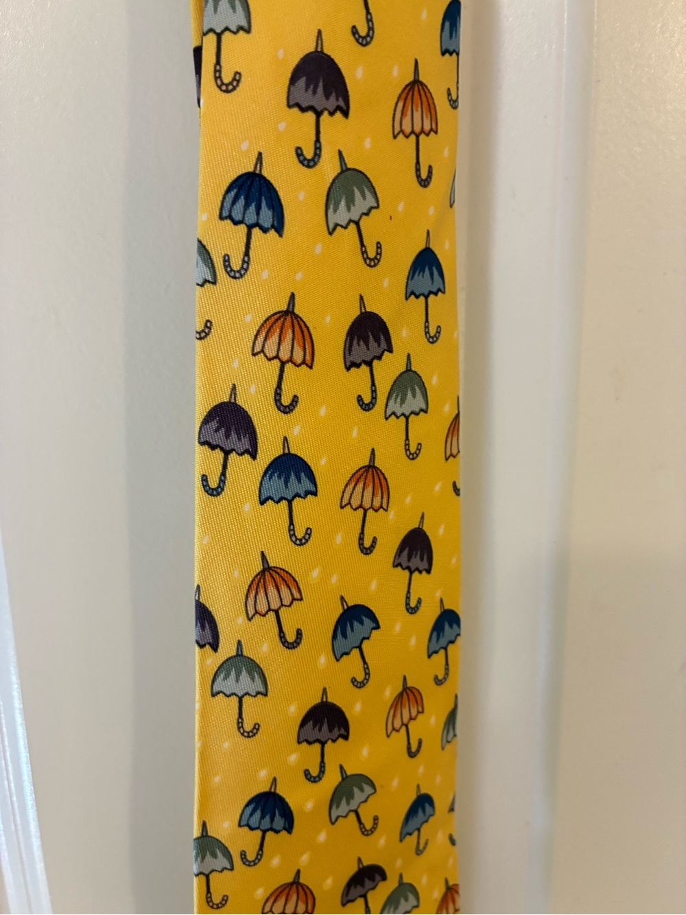Vintage Hermes-Paris Hermes for Citigroup Whimsical Silk Umbrella Tie